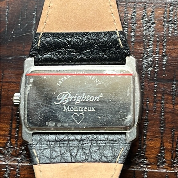 Brighton black Italian calfskin leather watch - Picture 3 of 5